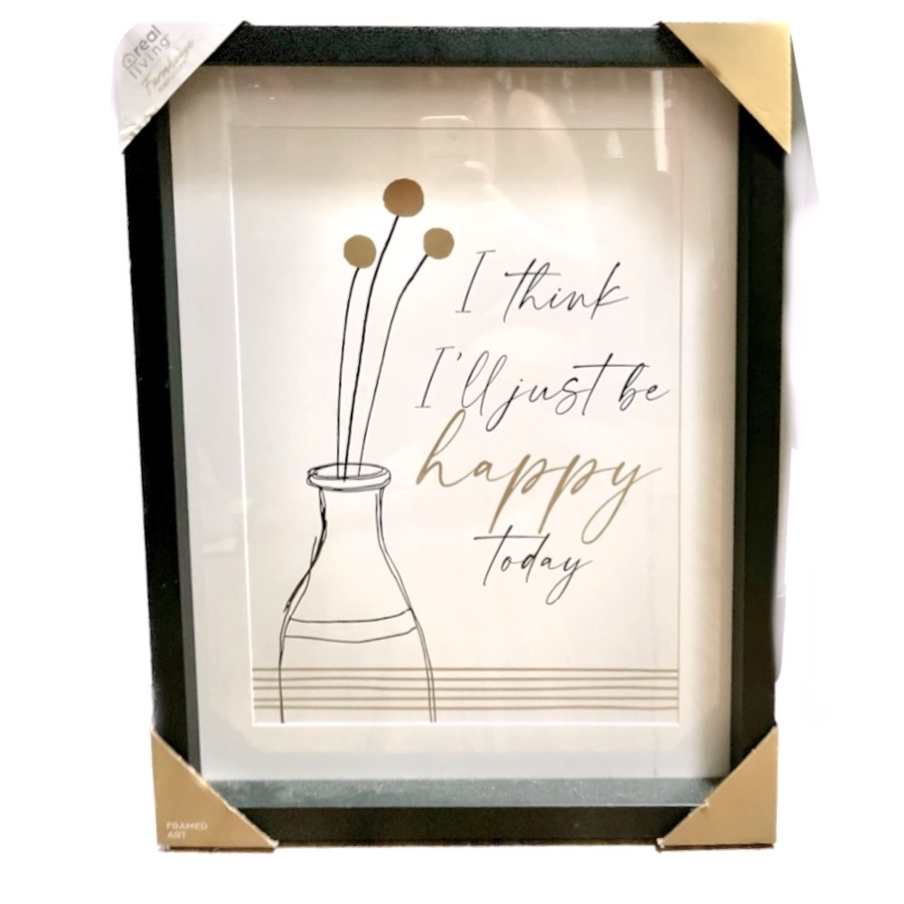 Real Living Farmhouse Simplicity I Think I’ll Just Be Happy Today Picture Frame.